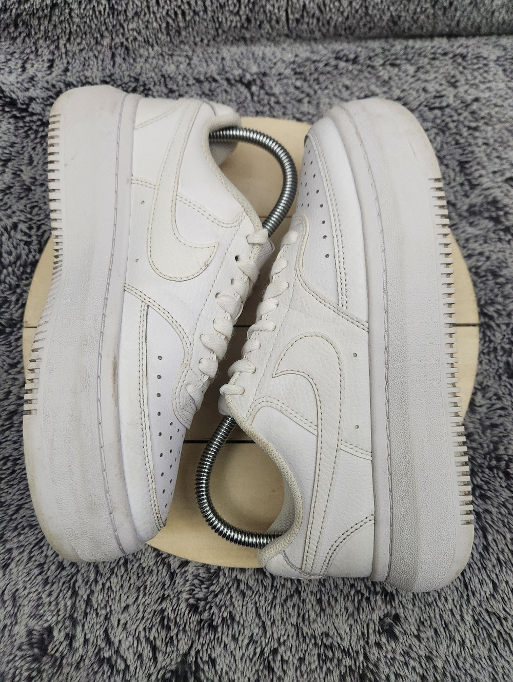 Nike Court Vision Alta Triple White Shoes Women's Size 7.5 - Picture 6 of 9